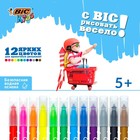 Фломастеры 12 цветов BIC Kids Visa, детские, смываемые, тонкое письмо - Фото 2