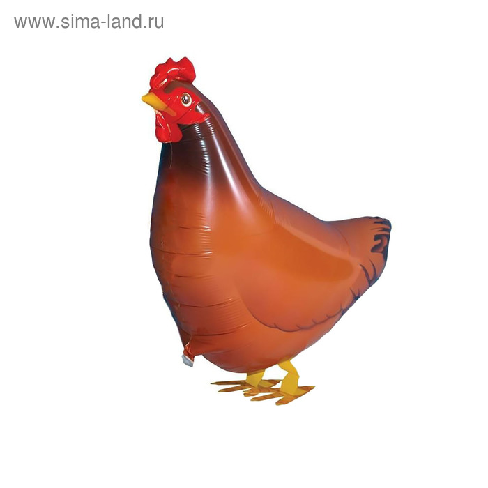 Шар фольгированный 24" «Курица», ходячий , цвет коричневый - Фото 1