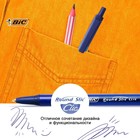 Ручка шариковая, автоматическая, BIC Round Stic Clic, узел 1.0 мм, чернила синие, среднее письмо, синий корпус - Фото 8
