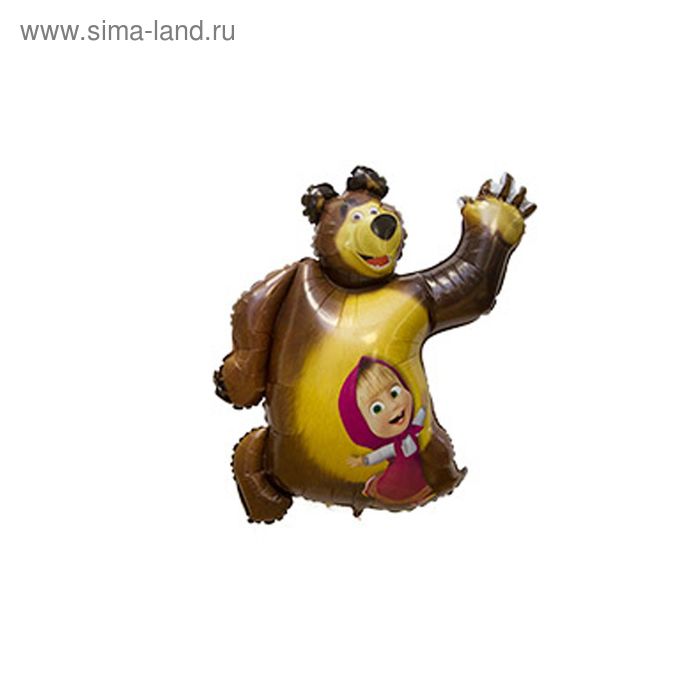 Воздушный шар фольгированный 35" «Маша и Медведь», фигура - Фото 1