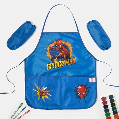 Набор для детского творчества: фартук и нарукавники "Великий Человек-Паук", Человек-Паук, фартук 45 х 49 см