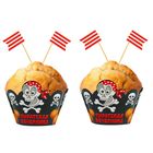 Украшение для кексов "Пиратская вечеринка", 6 тарталеток, 6 шпажек - Фото 1