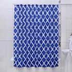 Штора для ванны Доляна «Марокко», 180×180 см, полиэстер, цвет синий - фото 8462411