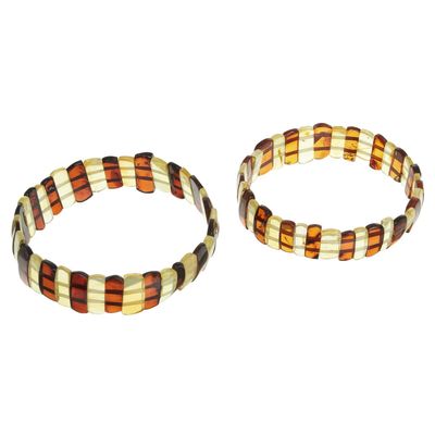 Браслет «Янтарь» пластина мелкая, цвет МИКС