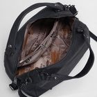 Сумка женская на молнии "Бэлла", 1 отдел, 2 наружных кармана, длинный ремень, чёрная - Фото 5