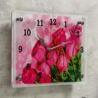 Часы-картина настенные, серия: Цветы, "Розовые розы", 25х35 см - фото 8645432