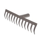 Грабли прямые, прямой зуб, 12 зубцов, металл, тулейка 28 мм, без черенка, МИКС - Фото 3