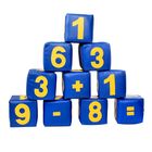 Набор мягких кубиков «Цифры», 10 элементов, МИКС - фото 4555908