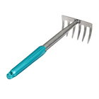 Грабли прямые, 6 зубцов, длина 31 см, прорезиненная ручка - Фото 2