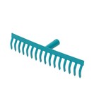 Грабли прямые, прямой зубец, 16 зубцов, металлические, тулейка 28 мм, без черенка - Фото 1