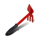 Мотыжка комбинированная, длина 31 см, 3 зубца, резиновая ручка - Фото 2