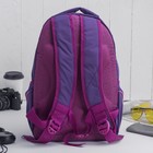 Рюкзак молодёжный на молнии "Цветы", 1 отдел, 1 наружный и 2 боковых кармана, фиолетовый - Фото 3