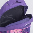 Рюкзак молодёжный на молнии "Цветы", 1 отдел, 1 наружный и 2 боковых кармана, фиолетовый - Фото 5