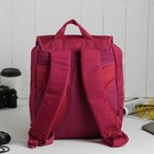 Рюкзак школьный, 2 отдела на молниях, 2 наружных кармана, цвет малиновый - Фото 6