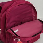 Рюкзак школьный, 2 отдела на молниях, 2 наружных кармана, цвет малиновый - Фото 9