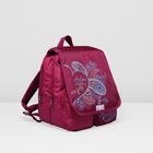 Рюкзак школьный, 2 отдела на молниях, 2 наружных кармана, цвет малиновый - Фото 3