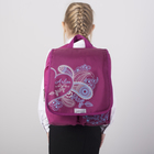 Рюкзак школьный, 2 отдела на молниях, 2 наружных кармана, цвет малиновый - Фото 2