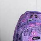 Рюкзак молодёжный на молнии, 1 отдел, 2 наружных и 2 боковых кармана, цвет сиреневый - Фото 4