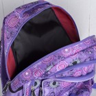 Рюкзак молодёжный на молнии, 1 отдел, 2 наружных и 2 боковых кармана, цвет сиреневый - Фото 5