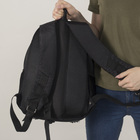 Рюкзак школьный, 2 отдела на молниях, наружный карман, 2 боковых кармана, цвет чёрный - Фото 5