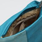 Рюкзак молодёжный на стяжке шнурком, 1 отдел, 3 наружных кармана, голубой - Фото 5