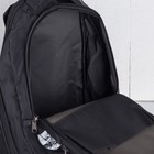 Рюкзак молодёжный на молнии, чёрный/синий - Фото 5