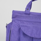 Сумка дорожная на молнии, 1 отдел, 1 наружный и 2 боковых кармана, фиолетовая - Фото 4