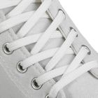 Шнурки для обуви плоские, 7мм, 50см, цвет белый - Фото 1