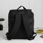 Рюкзак школьный, 2 отдела на молниях 2 наружных кармана, цвет чёрный - Фото 5