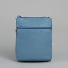 Сумка женская, 1 отдел, 1 наружный карман, длинный ремень, голубая - Фото 3