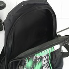 Рюкзак молодёжный на молнии, 2 отдела, 2 наружных кармана, эргономичная спинка, чёрный - Фото 5