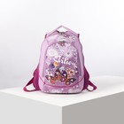 Рюкзак школьный, 2 отдела на молниях, 2 наружных кармана, эргономичная спинка, цвет розовый - Фото 1