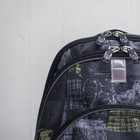 Рюкзак молодёжный на молнии, 2 отдела, 2 наружных кармана, чёрный/жёлтый - Фото 4
