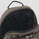 Рюкзак молодёжный на молнии, 2 отдела, 2 наружных кармана, уплотнённая спинка, цвет хаки - Фото 5