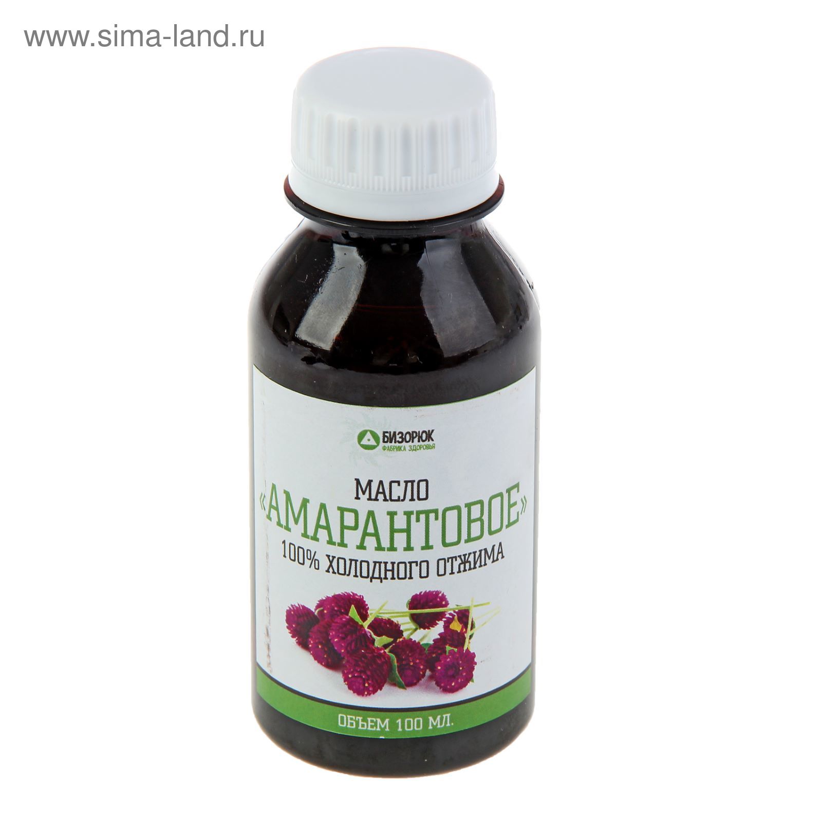 Масло «Амарантовое», 100% холодного отжима , 100 мл, "Бизорюк" (1367132 ...