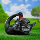 Садовая фигура "Лебеди" новые черные 18х30х28см - Фото 1