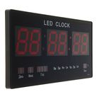 УЦЕНКА Часы-будильник настенные электронные календарь, красные цифры, 45,5х21,5х3 см - фото 14957891