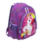 Рюкзак детский на молнии, 1 отдел, 3 наружных кармана, цвет сиреневый - Фото 2