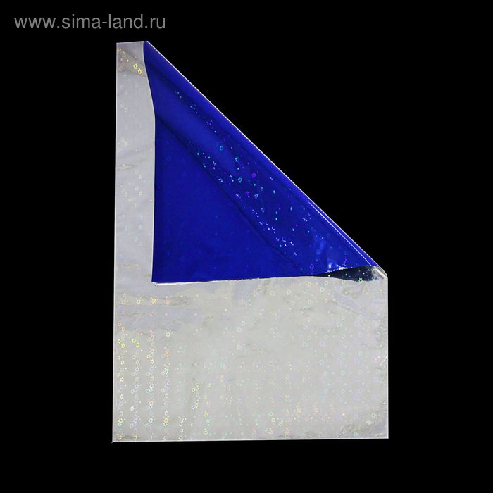 Пакет подарочный голографический синий, 70х50 см, 31 мкм - Фото 1