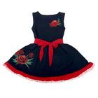 Платье для девочки "Маки", рост 134 см (68), цвет тёмно-синий/красный (арт. ДПБ171804) - Фото 1