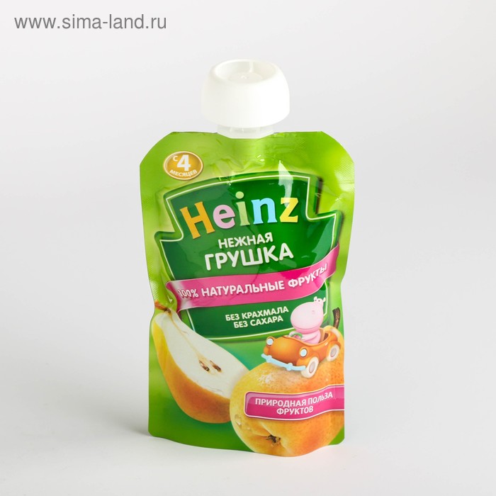 Фруктовое пюре Heinz нежная грушка, пауч 100 г - Фото 1