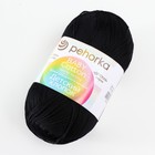 Пряжа для вязания спицами, крючком «Пехорский текстиль. Детский хлопок», 100% мерсеризованный хлопок, 330 м/100 г, (02 чёрный) - Фото 3