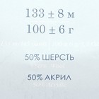 Пряжа "Популярная" 50%  шерсть, 50% акрил 133м/100гр (698-Темно-фиолетовый) - Фото 3