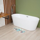 Коврик противоскользящий в ванну на присосках Доляна «Ракушки», 39×65 см - Фото 5