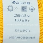 Пряжа "Удачная" 50% шерсть, 50% акрил 250м/100гр (12-Желток) - Фото 4