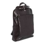 Сумка-рюкзак на молнии, 1 отдел, 2 наружных кармана, коричневая - Фото 2