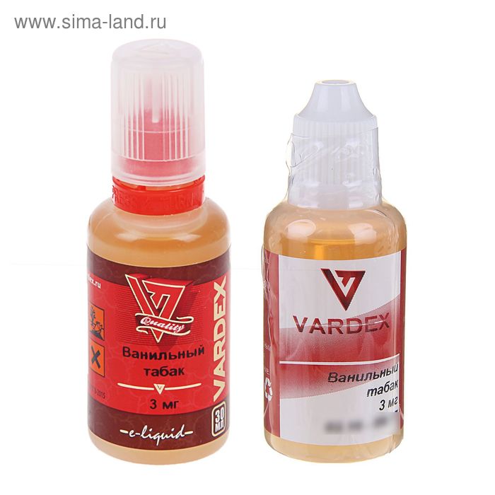 Жидкость для многоразовых ЭИ Vardex, ванильный табак, 3 мг, 30 мл - Фото 1