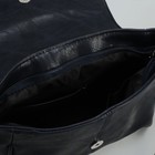 Сумка женская на молнии, 1 отдел, 1 наружный карман, длинный ремень, цвет тёмно-синий - Фото 5