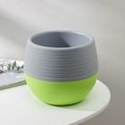 Горшок для цветов с поддоном «Япония», 1,2 л, цвет серо-фисташковый - Фото 2