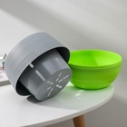 Горшок для цветов с поддоном «Япония», 1,2 л, цвет серо-фисташковый - Фото 3